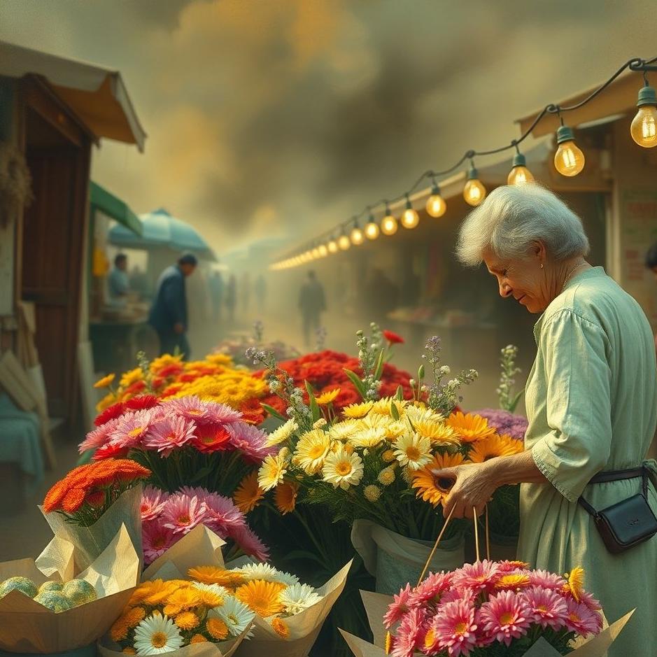 Dream : Buying flowers from the market in a dream