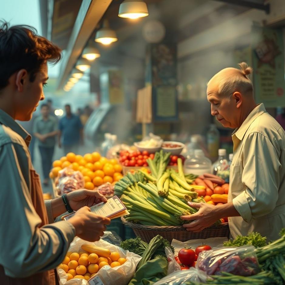 Dream : Buying food from the market in your dream