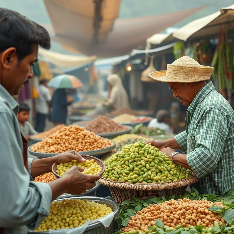 Dream : Buying fresh beans from the market in a dream