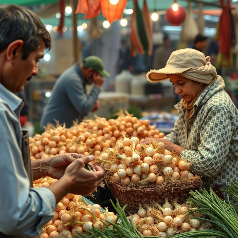 Dream : Buying fresh onions from the market in your dream