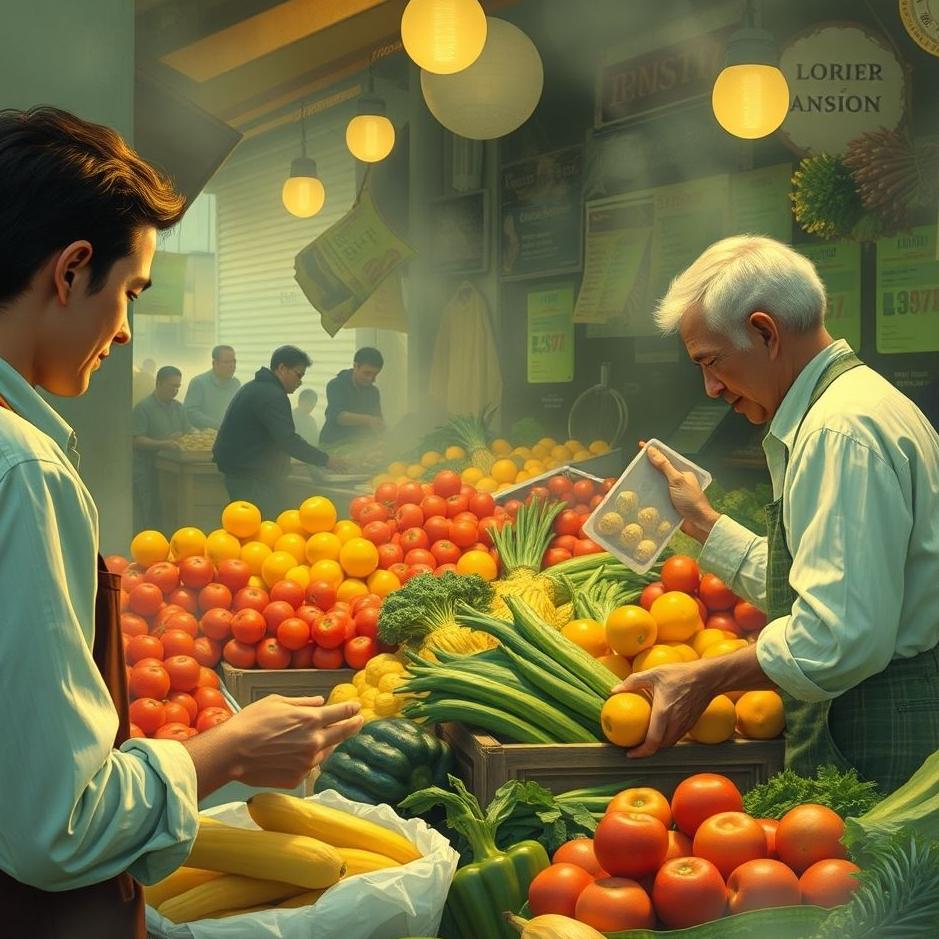 Dream : Buying fruit and vegetables from the market in a dream