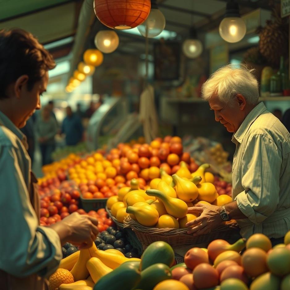 Dream : Buying fruit at the market in a dream