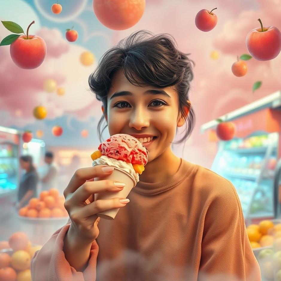 Dream : Buying fruit ice cream in a dream