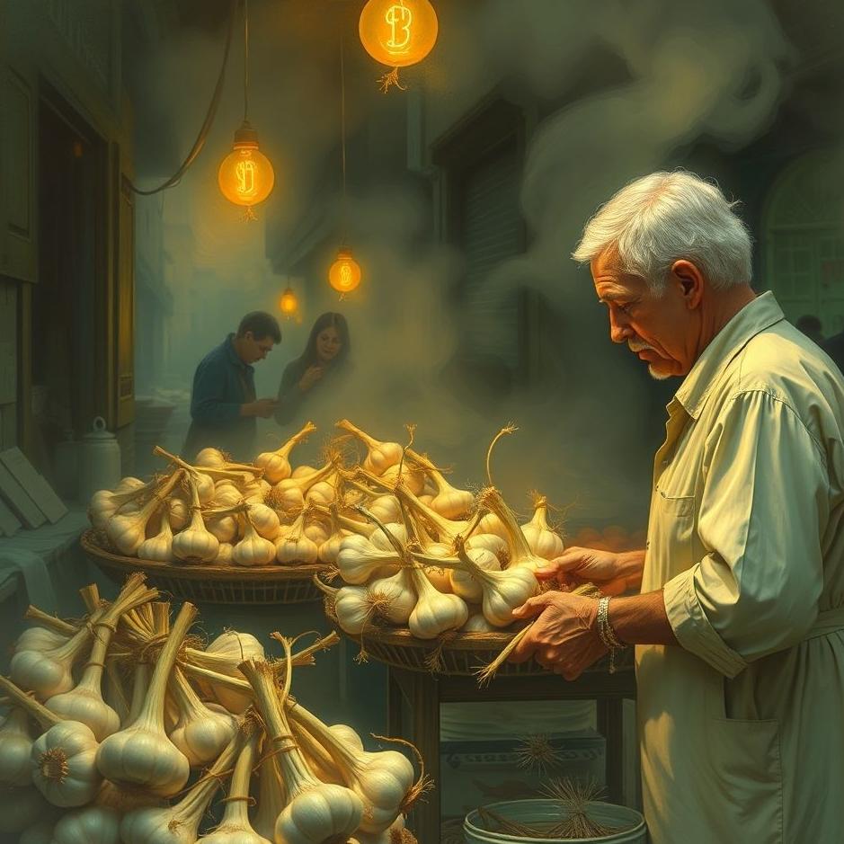 Dream : Buying garlic from the market in a dream