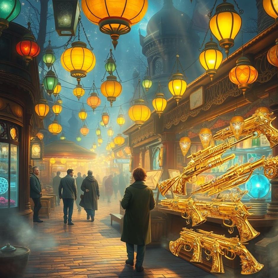 Dream : Buying gold gun gifts in the dream