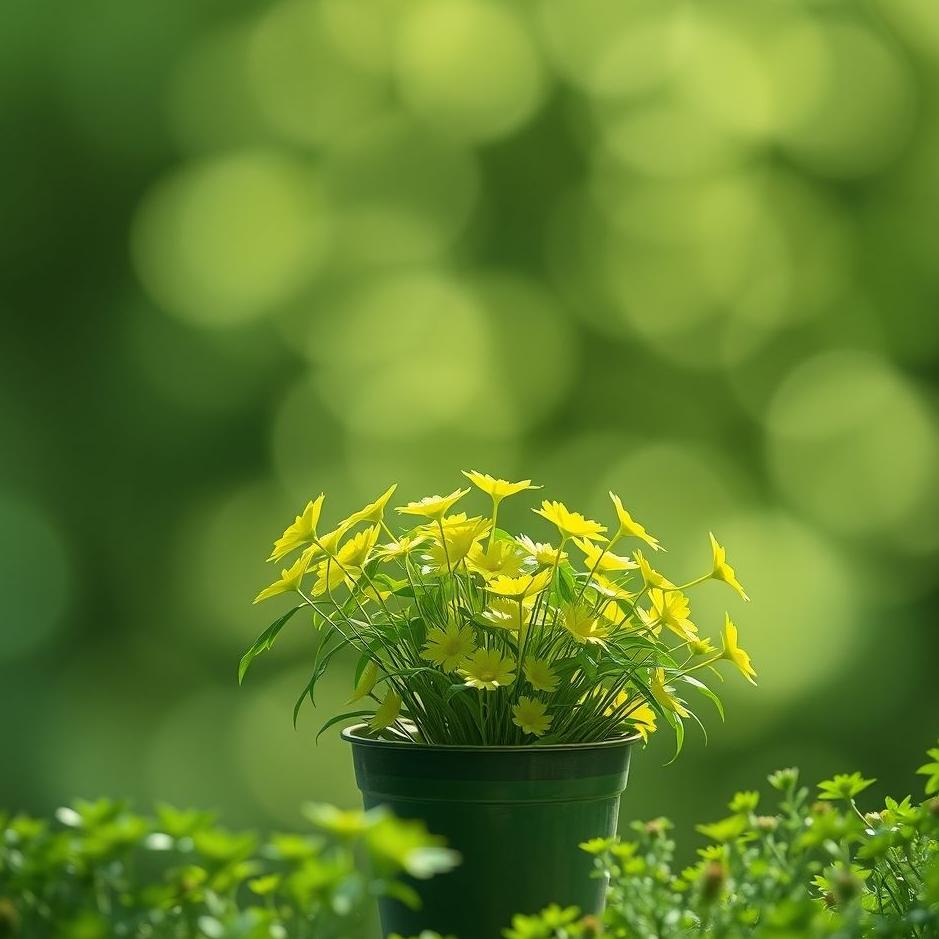 Dream : Buying green flowers in a pot in a dream