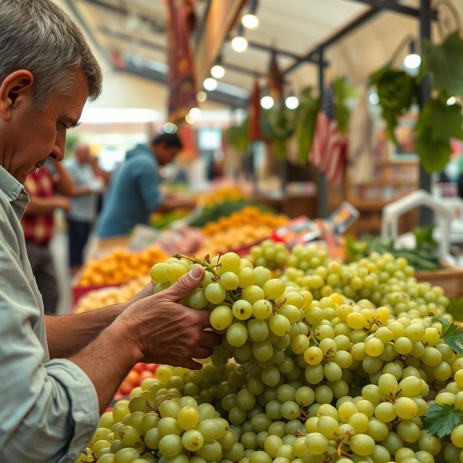 Dream : Buying green grapes from the market in your dream