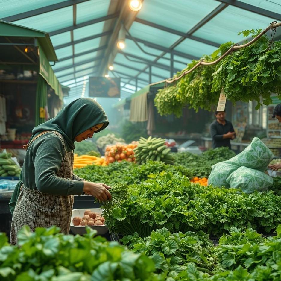 Dream : Buying greens from the market in a dream