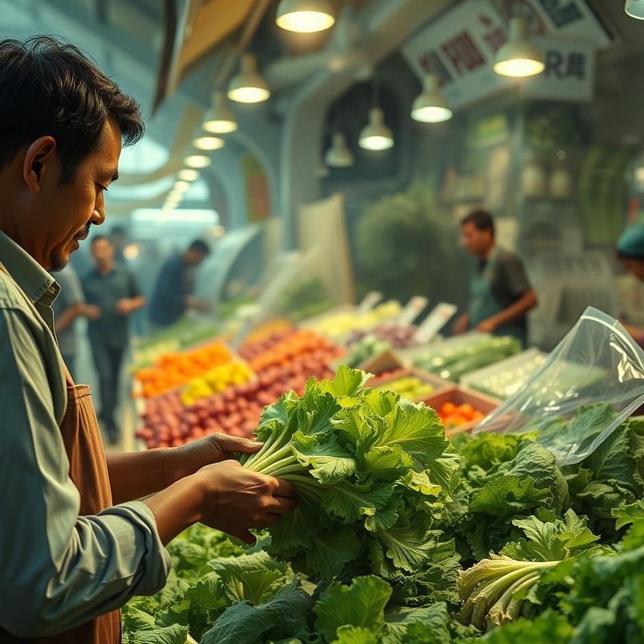 Dream : Buying lettuce from the market in a dream