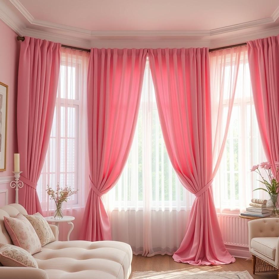 Dream : Buying pink curtains in a dream