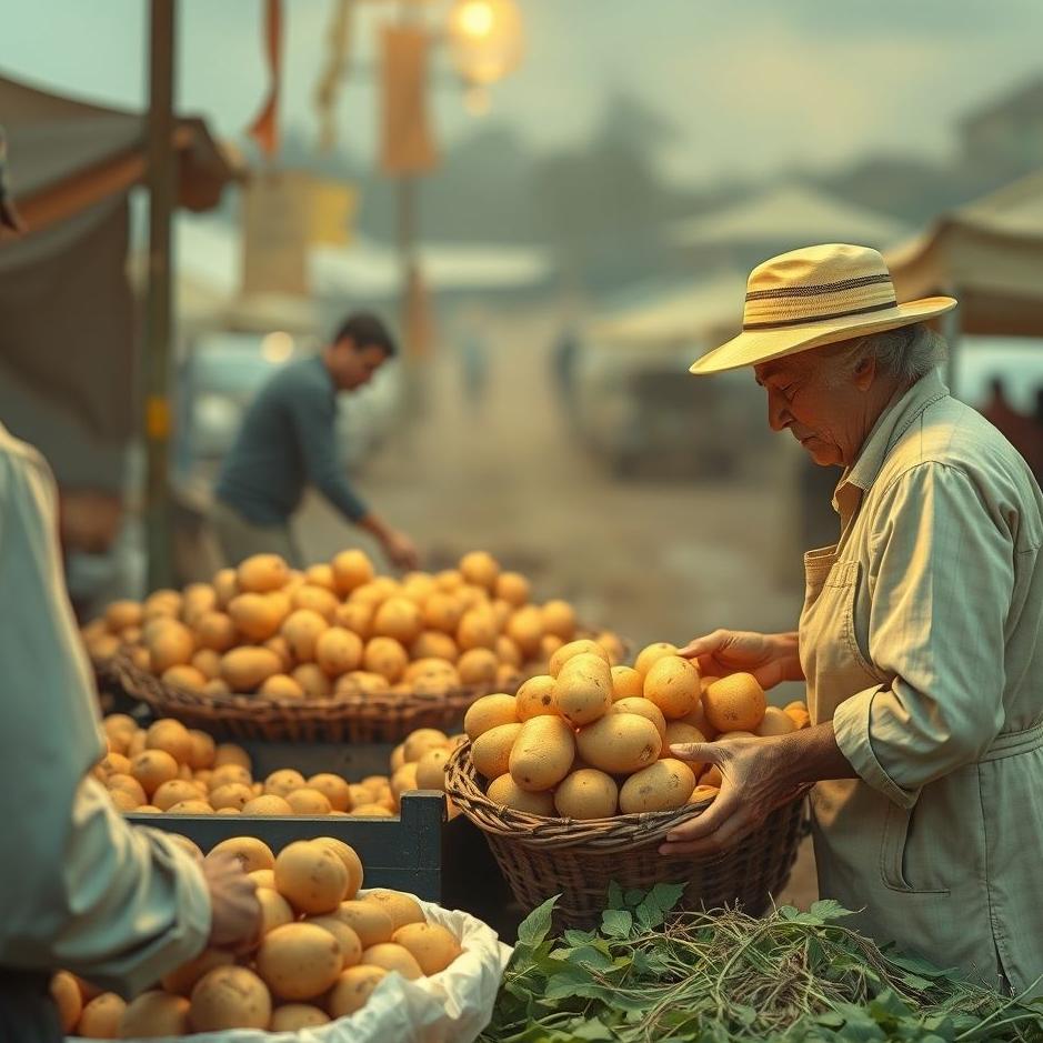 Dream : Buying potatoes from the market in a dream