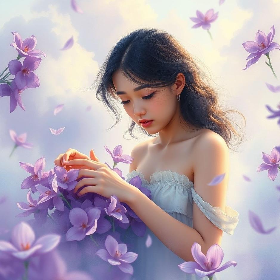 Dream : Buying purple flowers in a dream
