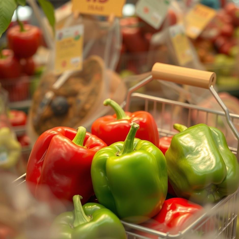 Dream : Buying red and green peppers in a dream