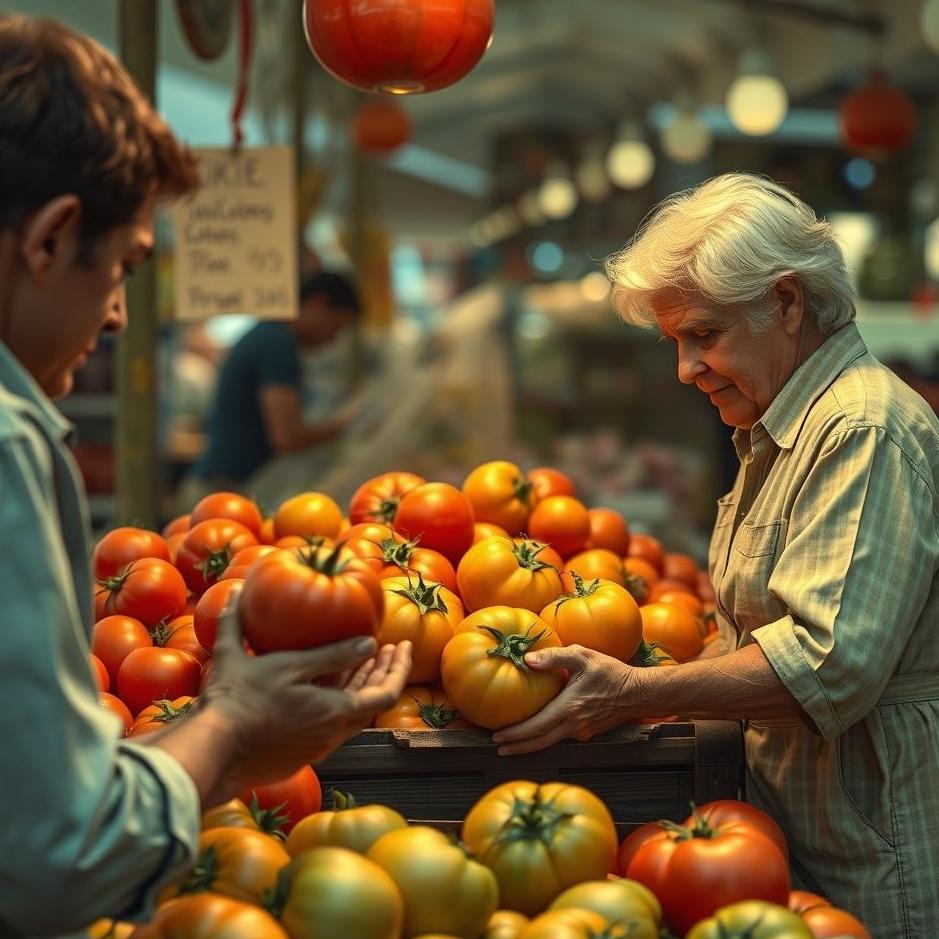 Dream : Buying rotten tomatoes from the market in your dream