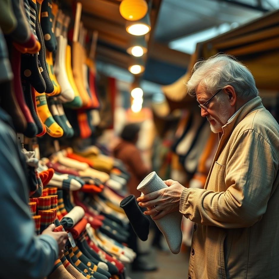 Dream : Buying socks at the market in your dream