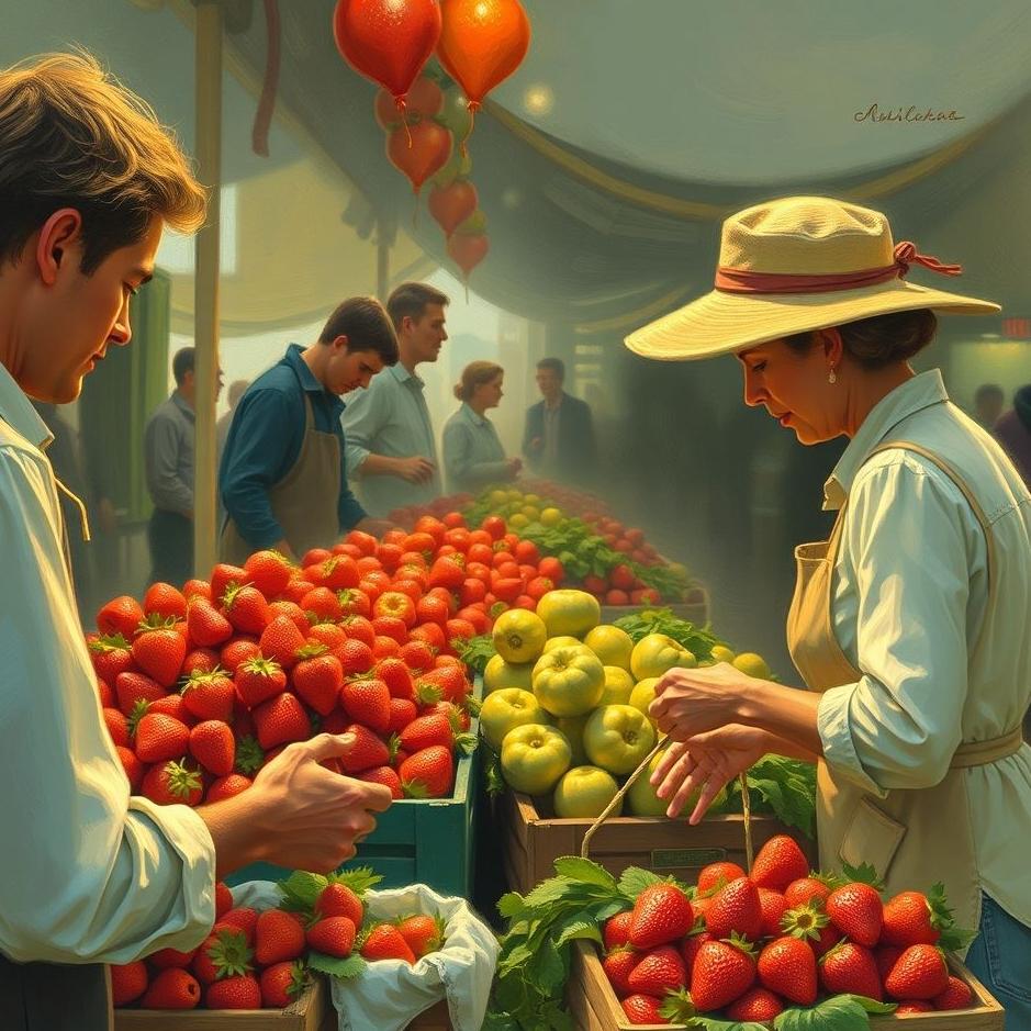 Dream : Buying strawberries from the market in a dream