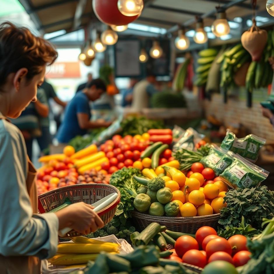 Dream : Buying vegetables and fruits from the market in your dream