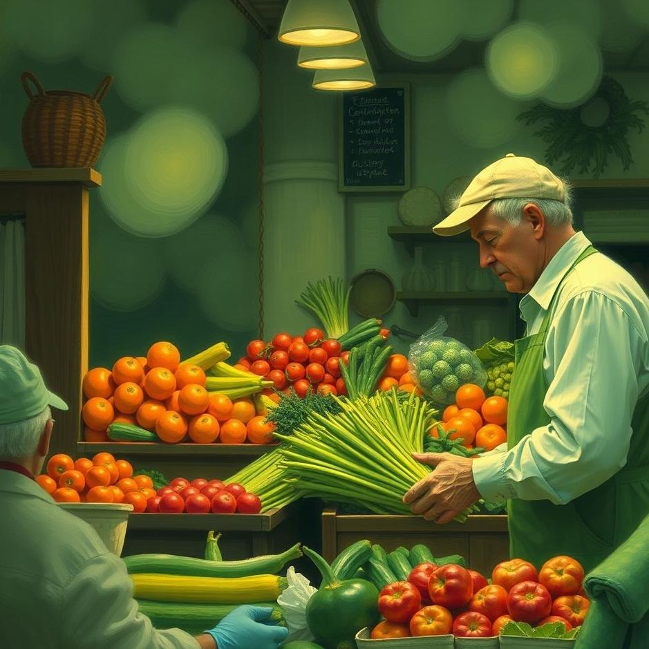 Dream : Buying vegetables from a greengrocer in a dream