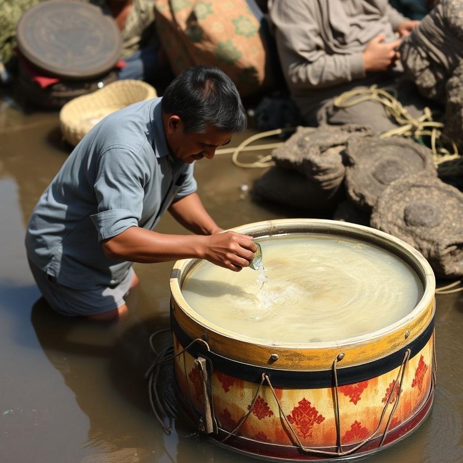Dream : Buying water with a drum 