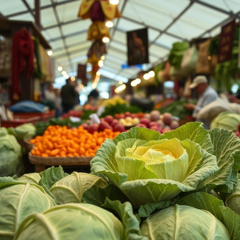 Dream : Cabbage in the market in a dream