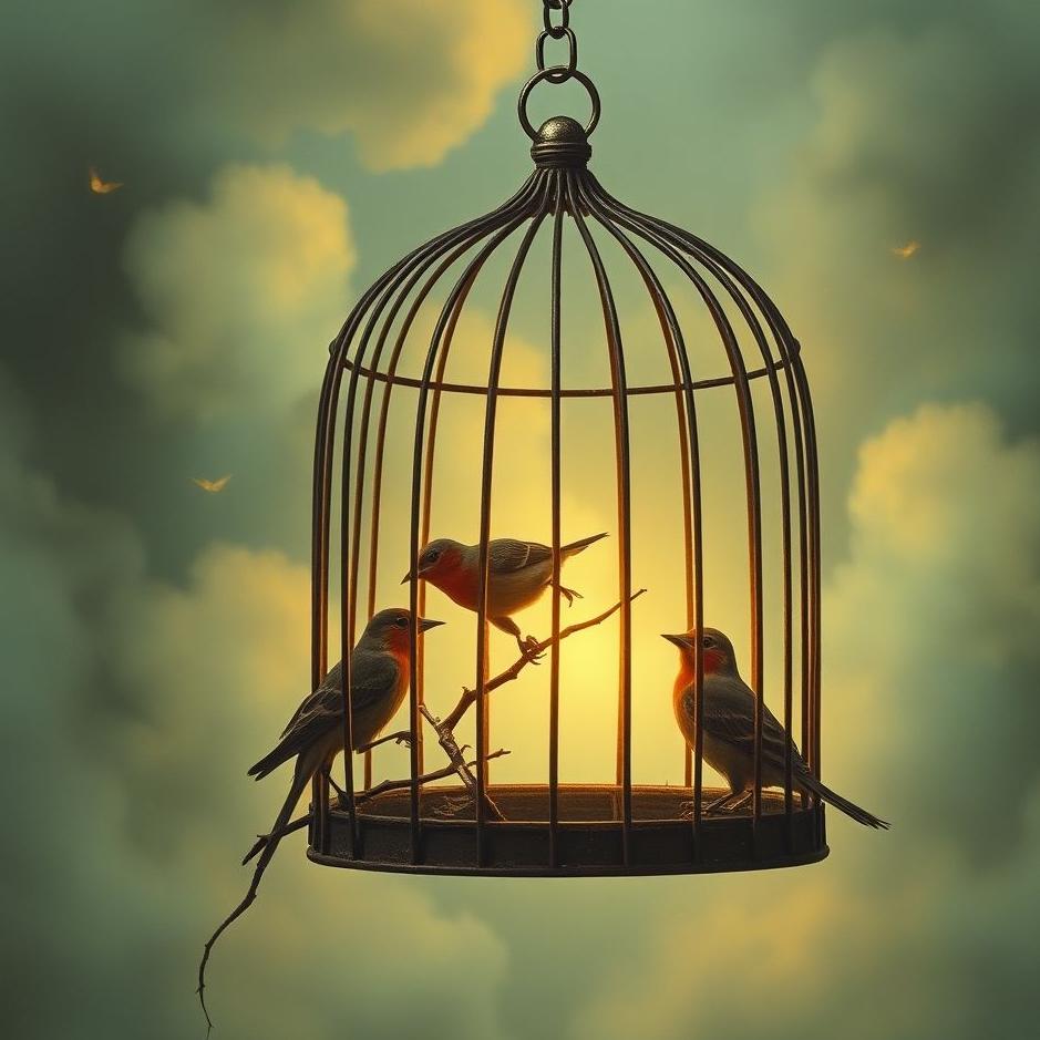 Dream : Caged birds in a dream
