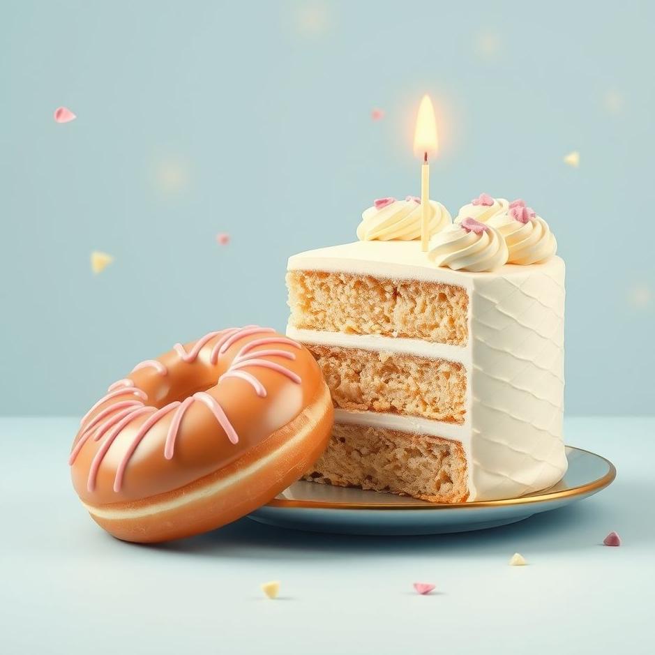 Dream : Cake and a donut in a dream
