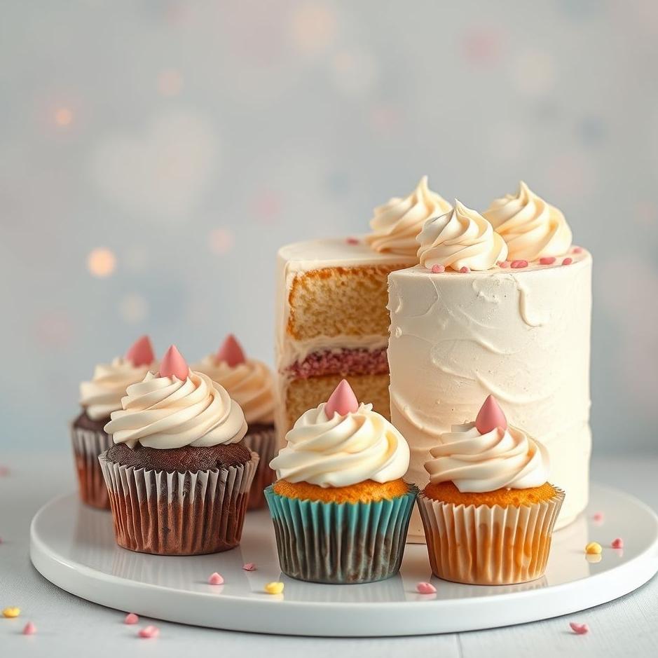 Dream : Cake and cupcakes in a dream