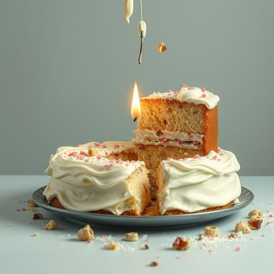 Dream : Cake falling apart in a dream