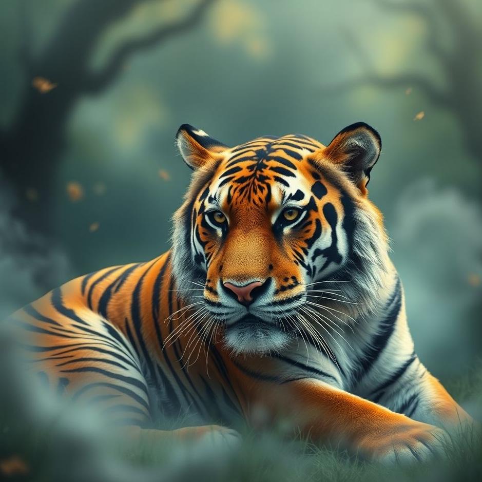Dream : Calm tiger in a dream