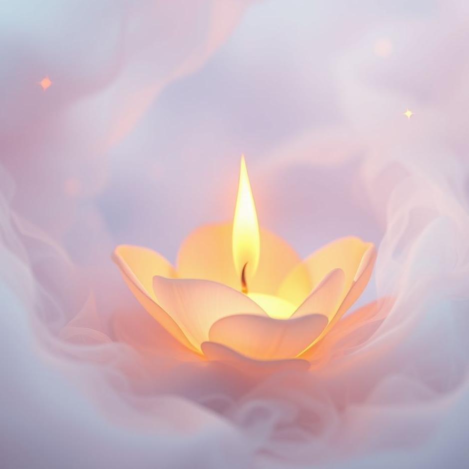 Dream : Candle flower in a dream