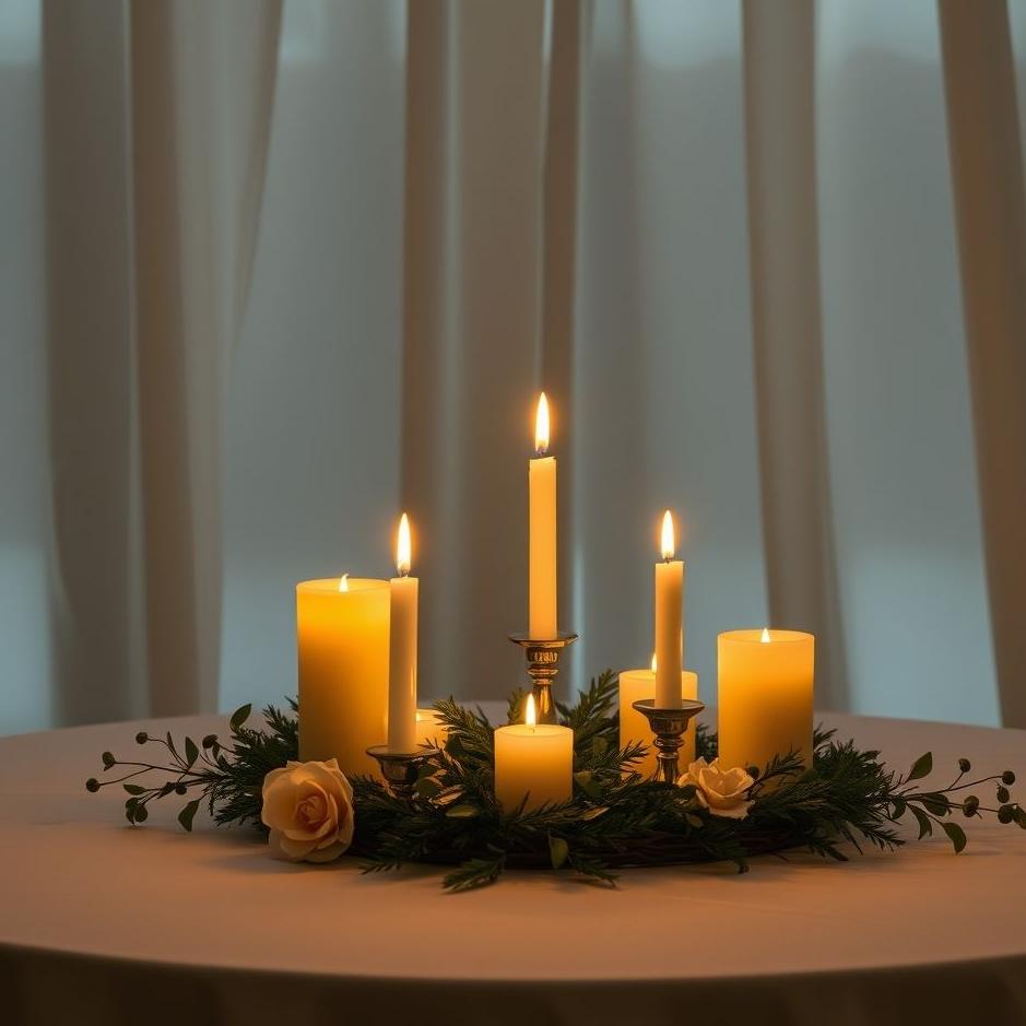 Dream : Candles on the table in a dream