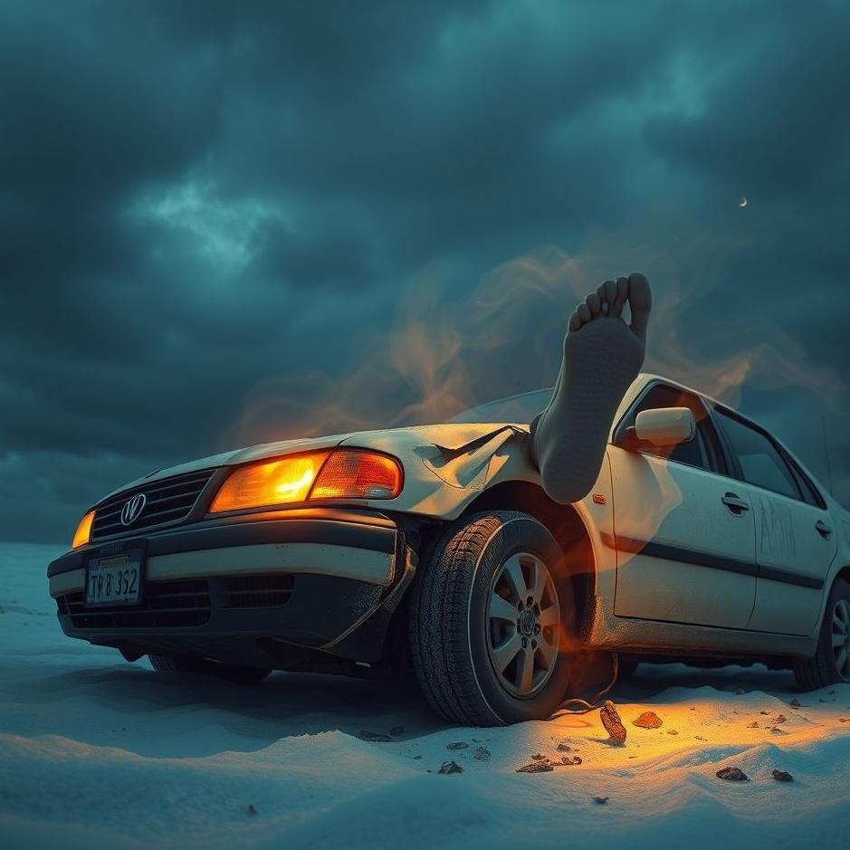 Dream : Car crash on the foot in the dream