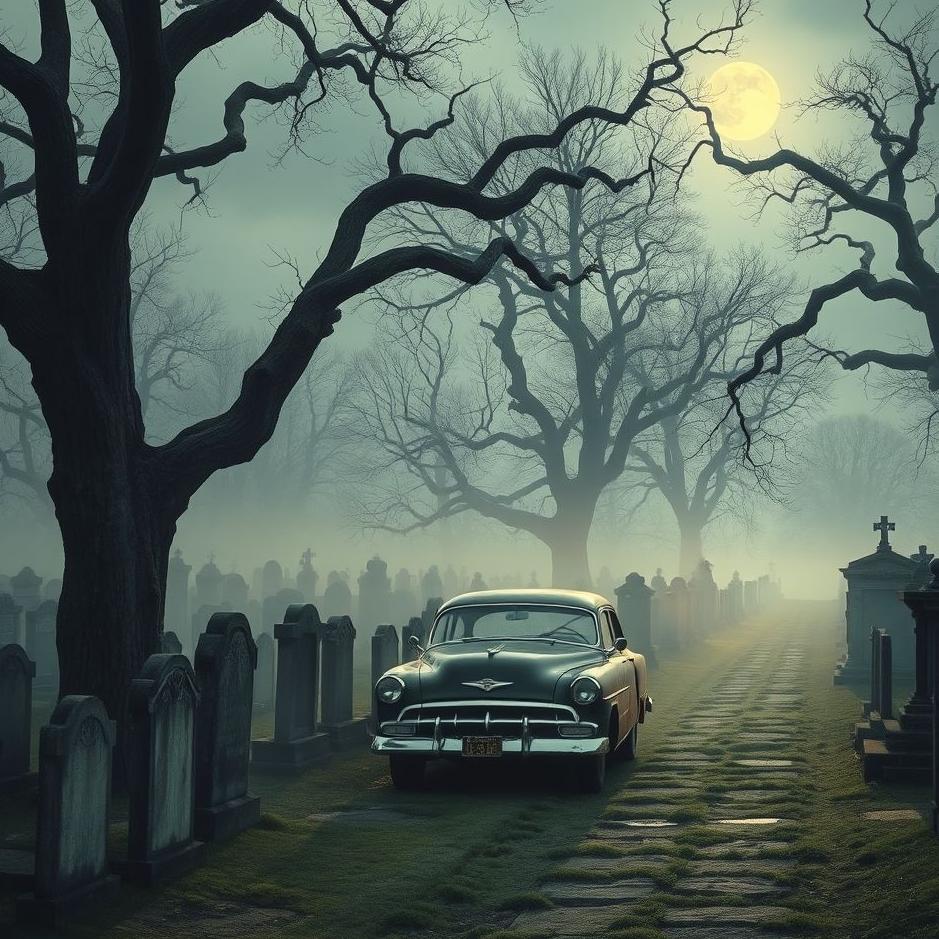Dream : Car in a cemetery in a dream