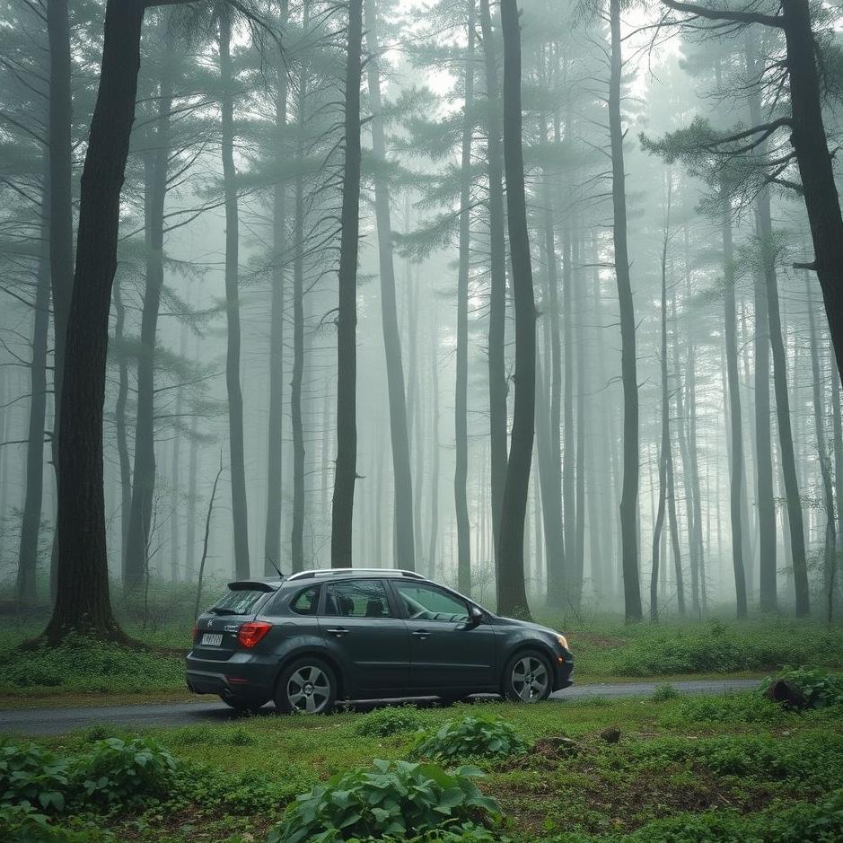 Dream : Car in a forest in a dream