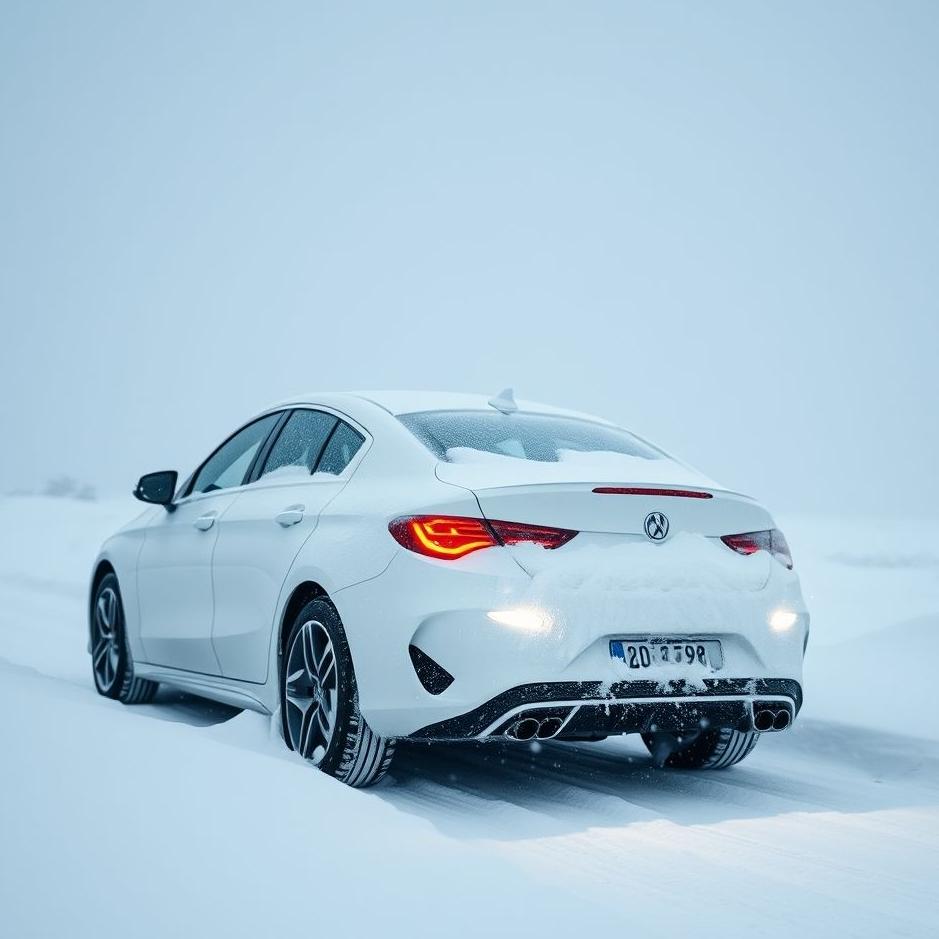 Dream : Car stuck in the snow in a dream