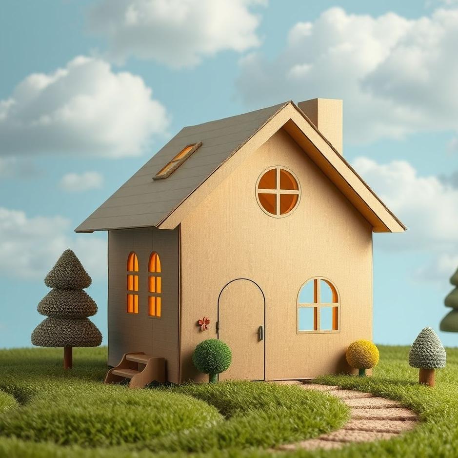 Dream : Cardboard house in a dream