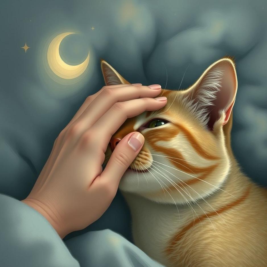 Dream : Caressing a cat's head in a dream