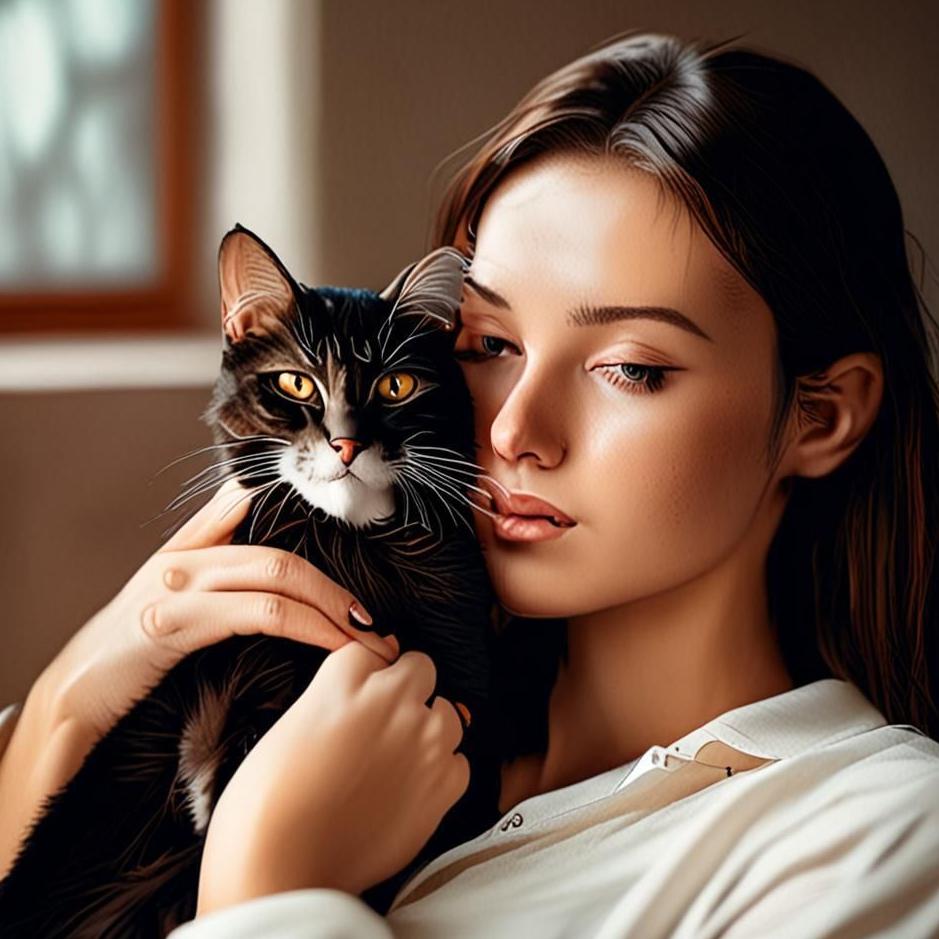 Dream : Caressing a cat at home in a dream