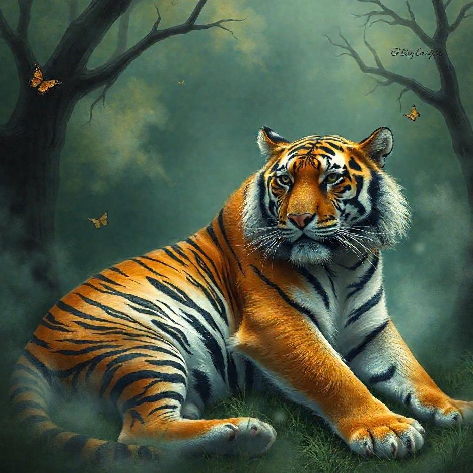 Dream : Caressing a tiger in a dream