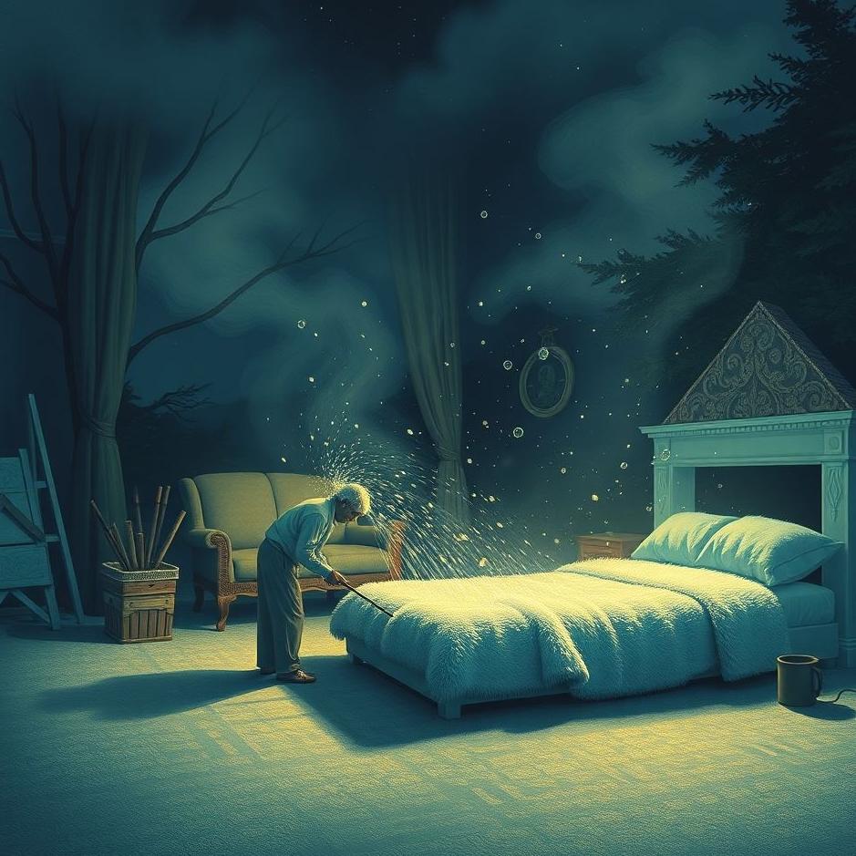 Dream : Carpet washing at night in a dream