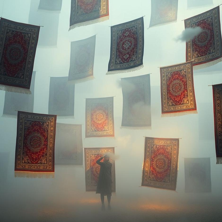 Dream : Carpets being collected in a dream