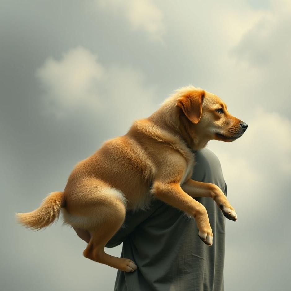 Dream : Carrying a dog on your back in a dream