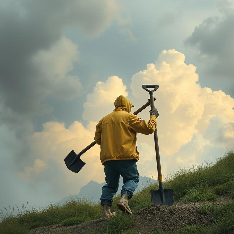 Dream : Carrying a pickaxe and shovel in your dream