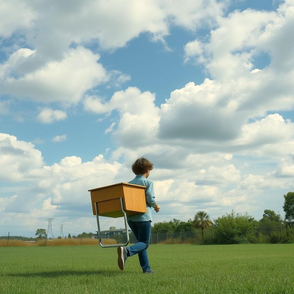 Dream : Carrying a school desk in a dream