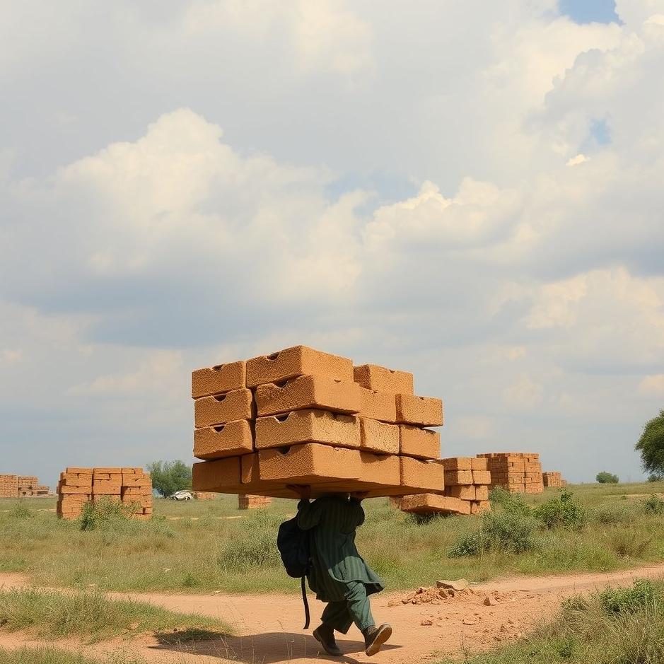 Dream : Carrying adobe bricks in a dream