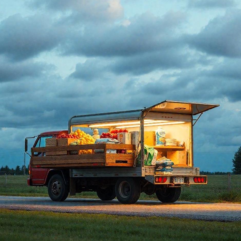Dream : Carrying concessions in a truck in a dream