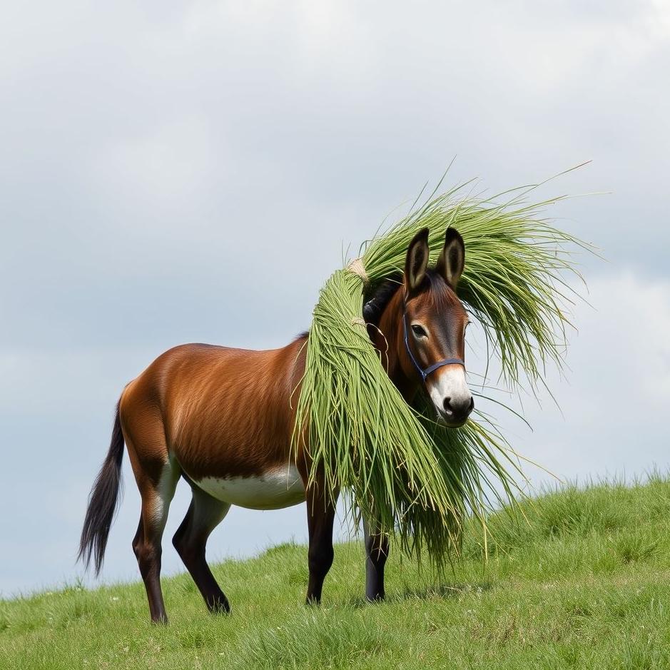 Dream : Carrying grass with a donkey in your dream