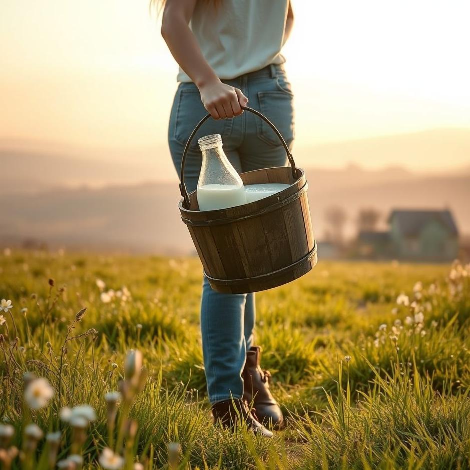 Dream : Carrying milk in a bucket in a dream