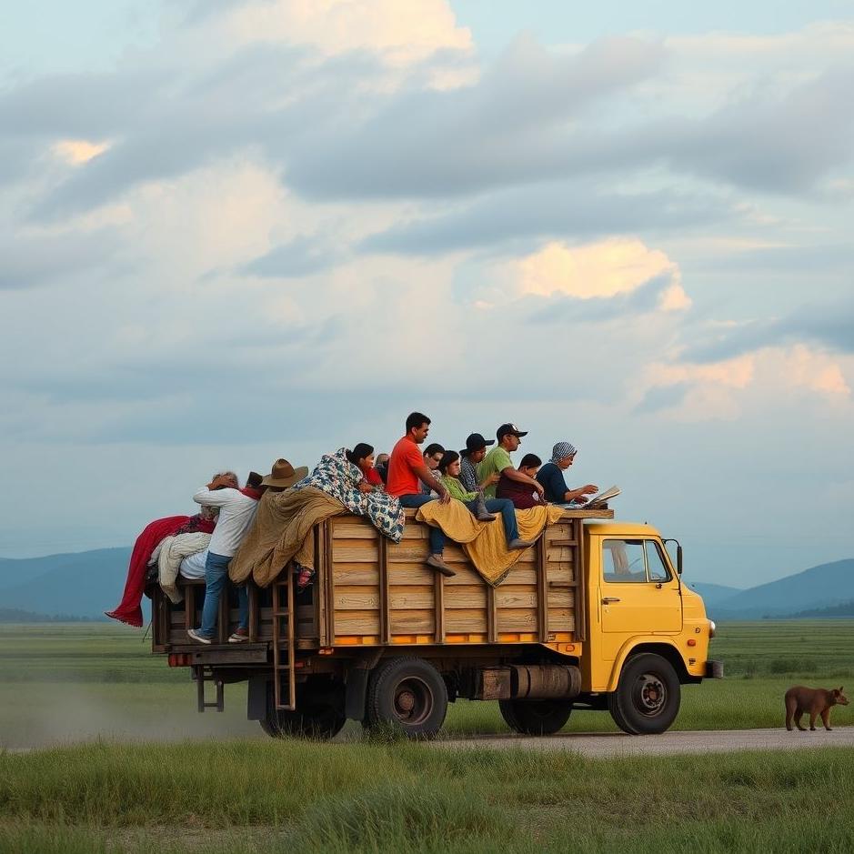 Dream : Carrying people by truck in your dream