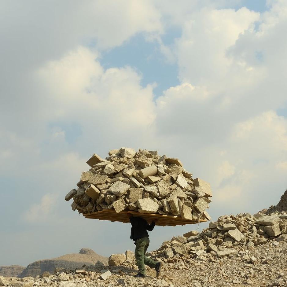 Dream : Carrying rubble in a dream